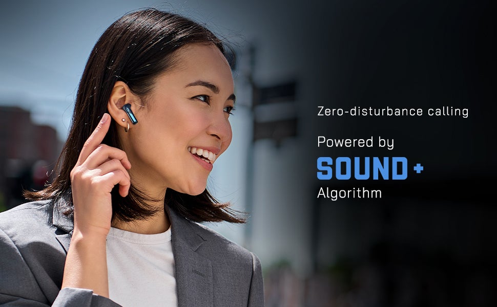 Newly Launched Buds Xero Truly Wireless in-Ear Earbuds with Adaptive Hybrid ANC Up to 50dB to Detect Sound Environment, in-Ear Detection, Sound+ Algorithm, 12.4MM Driver, BT v5.3 Chrome Blue