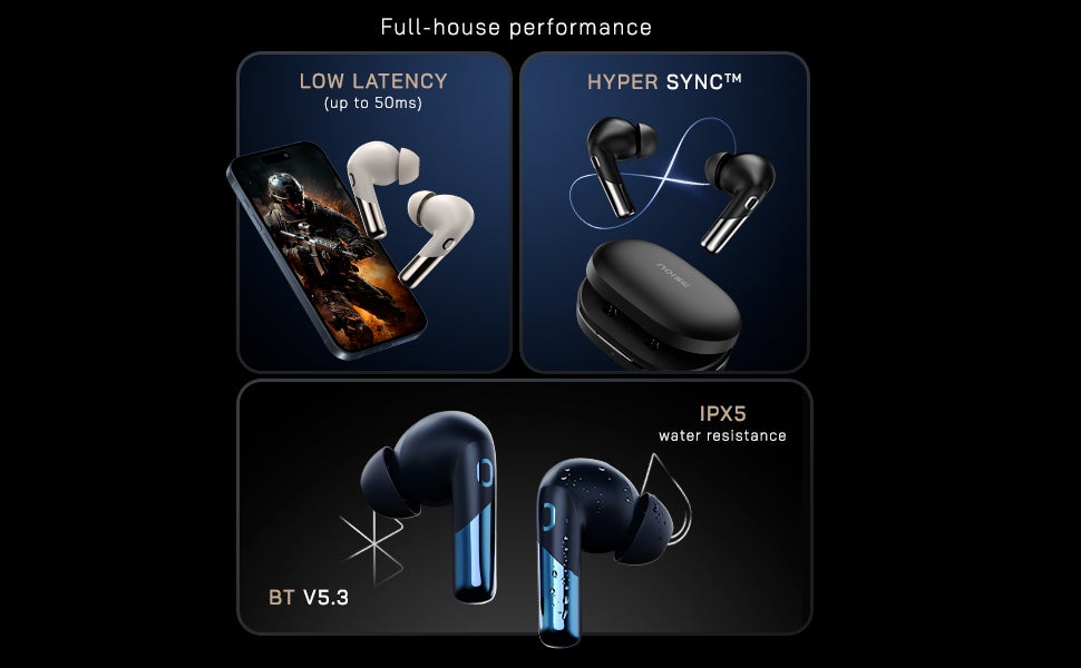 Newly Launched Buds Xero Truly Wireless in-Ear Earbuds with Adaptive Hybrid ANC Up to 50dB to Detect Sound Environment, in-Ear Detection, Sound+ Algorithm, 12.4MM Driver, BT v5.3 Chrome Blue