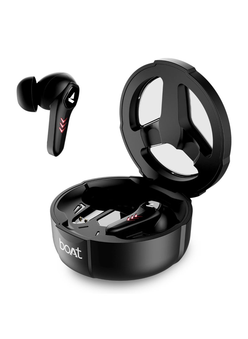 Immortal 171 In Ear Tws Earbuds With 40 Hrs Playtime, Quad Mics Enx Tech, Beast Mode, Blazing Rgb Leds, Bluetooth V5.3 & Asap Charge Black Sabre