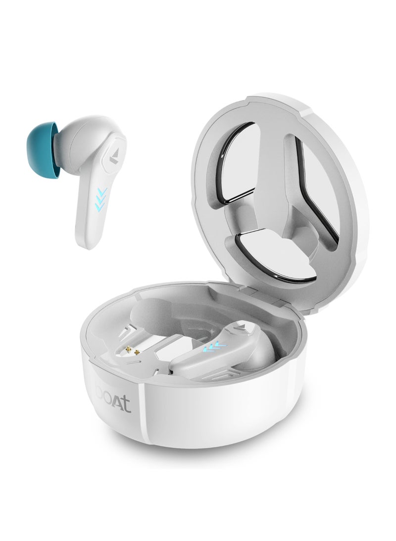 Immortal 171 In Ear Tws Earbuds With 40 Hrs Playtime, Quad Mics Enx Tech, Beast Mode, Blazing Rgb Leds, Bluetooth V5.3 & Asap Charge White Sabre