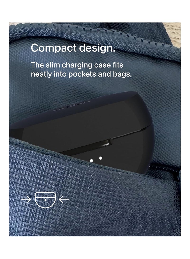 SoundForm Rhythm True Wireless Earbuds with Built-in Microphone, USB-C Fast Charging, 28H Battery Life, IPX5 Water Resistance - Bluetooth Earbuds for iPhone, iPad, Galaxy, Pixel And More - Black