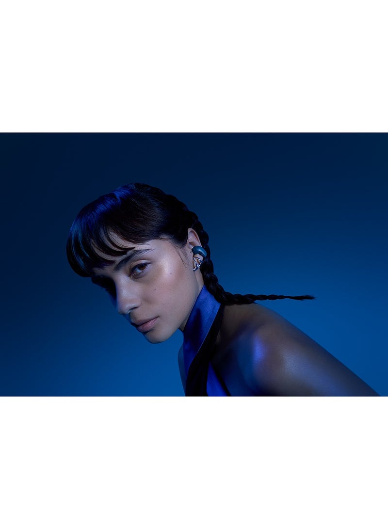 Ultra Open Earbuds with OpenAudio Technology, Open Ear Wireless Earbuds Lunar Blue