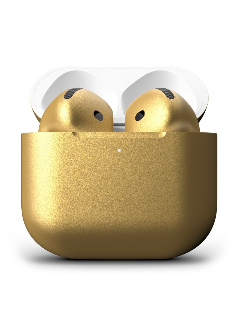 MERLIN CRAFT CUSTOMIZED APPLE AIRPODS 4 ANC METALLIC GOLD