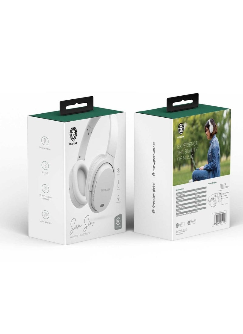 Green Lion San Siro Wireless Headphone - WHITE