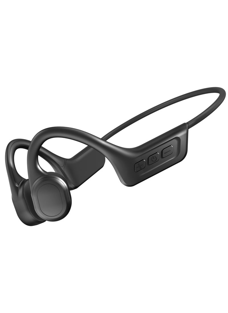 Soundtec Bone Conduction Swimming Headphones IPX8 / 32 GB Built in memory / 8 Hours Play Time / Lightweight Design / 10m Transmission Distance / Open Ear Design - Black