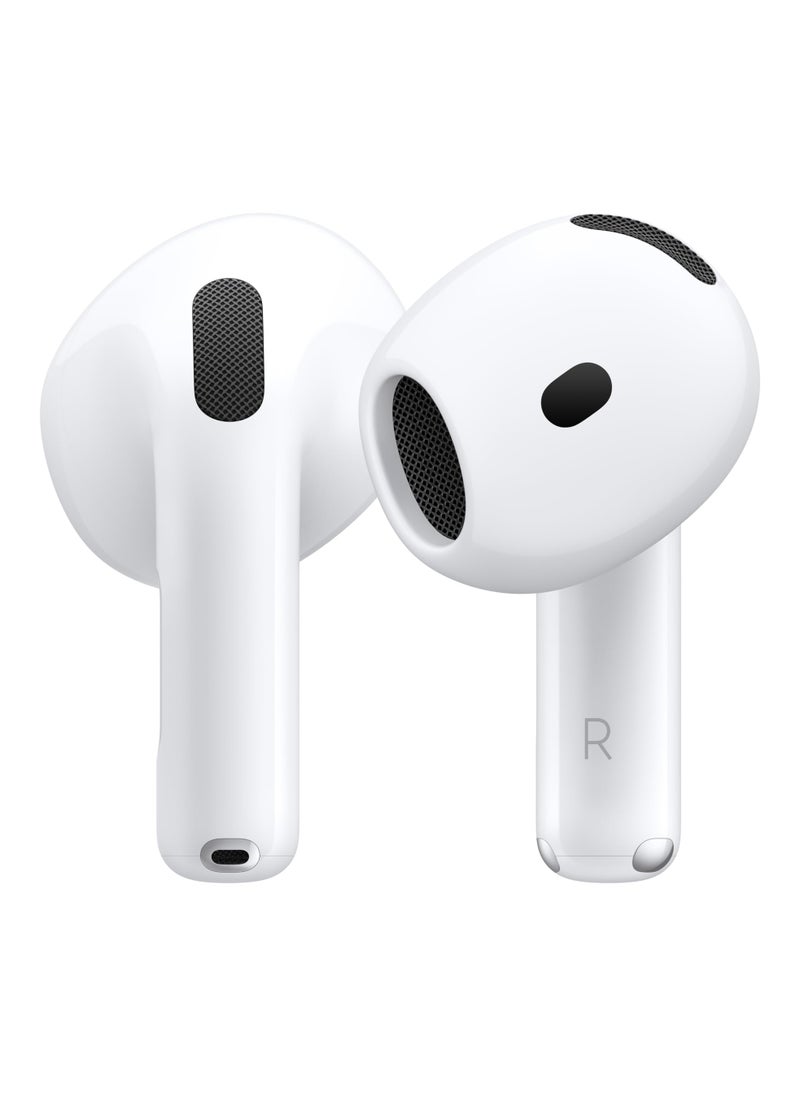 Apple AirPods 4 Wireless Earbuds, Bluetooth Headphones, with Active Noise Cancellation, Adaptive Audio, Transparency Mode, Personalized Spatial Audio, USB-C Charging Case, Wireless Charging