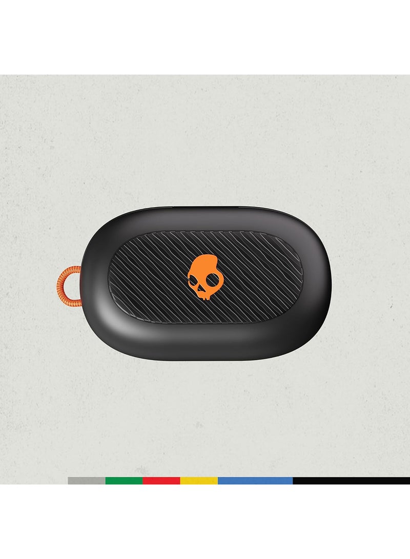 Push Play Active in-Ear Wireless Earbuds, 34 Hr Battery, Stay-Aware Mode, Microphone, Works With iPhone Android And Bluetooth Devices True Black/Orange