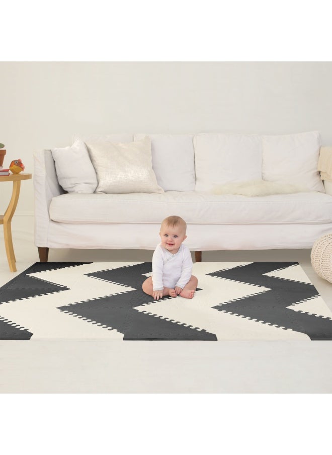 Playspot Geo Floor TilesBlack & Cream