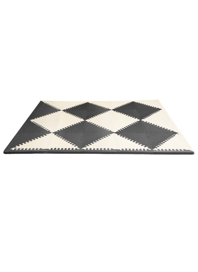 Playspot Geo Floor TilesBlack & Cream