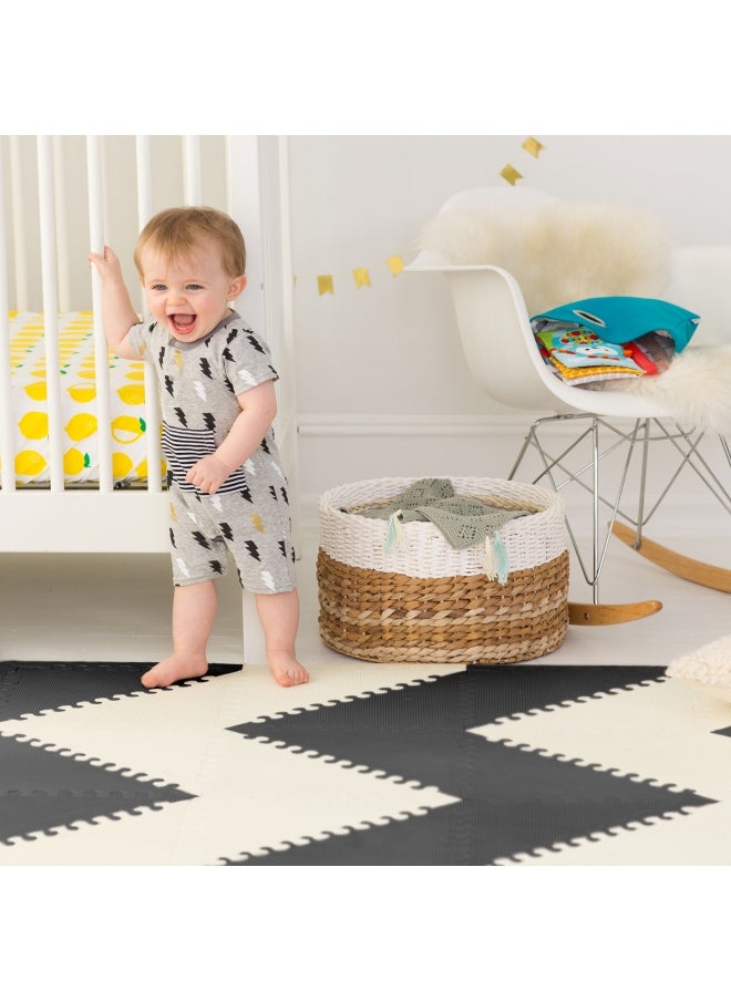 Playspot Geo Floor TilesBlack & Cream