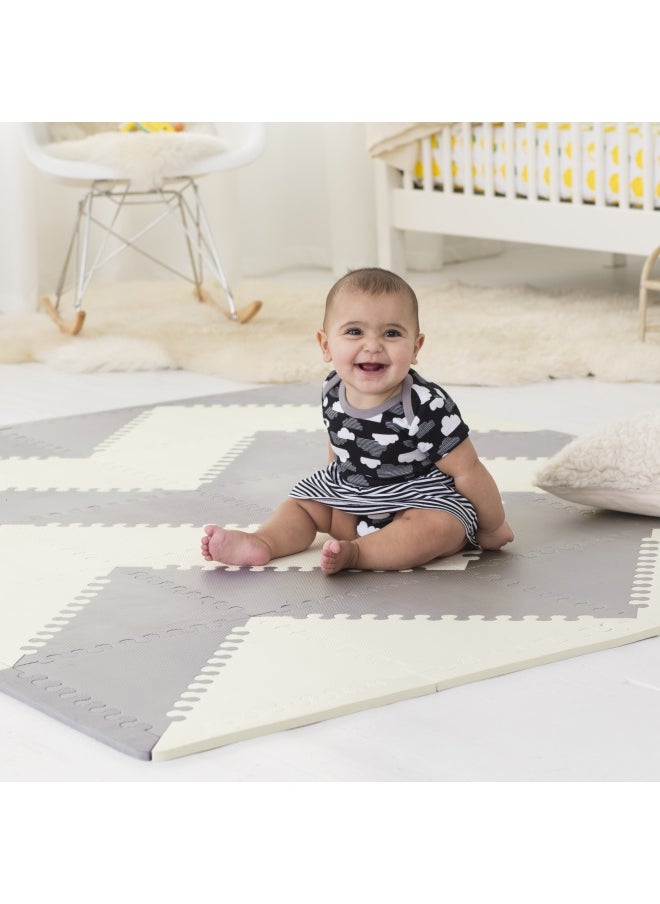 Playspot Geo Floor TilesGrey & Cream