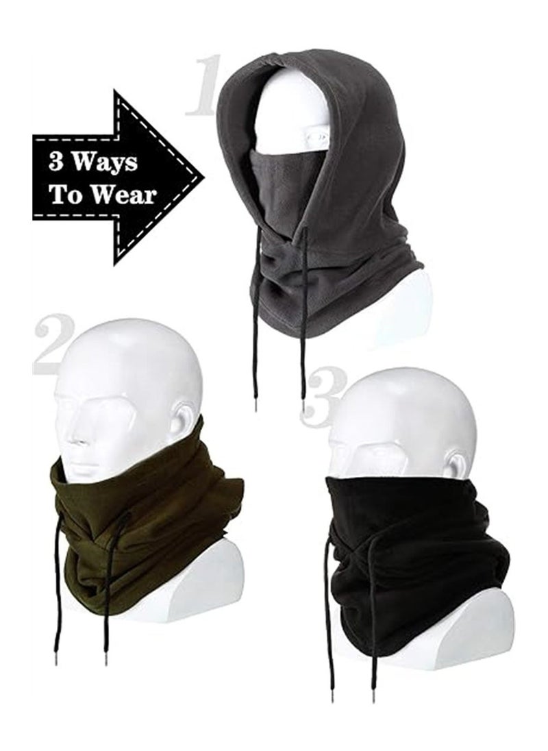 Thermal Fleece Hats - 4-Pack Perfect for Riding, Skiing, and Sports. Stay Warm and Stylish with this Heavyweight Winter Fleece Balaclava and Neck Wrap Combo. One Size Fits All