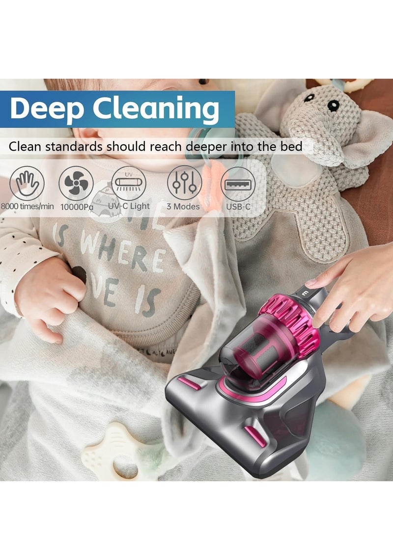 New Mattress Vacuum Cleaner – UV Bed Vacuum with 10Kpa Suction, 3-in-1 Handheld Design