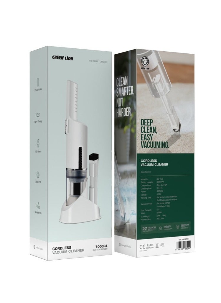 Green Lion Cordless Vacuum Cleaner - White