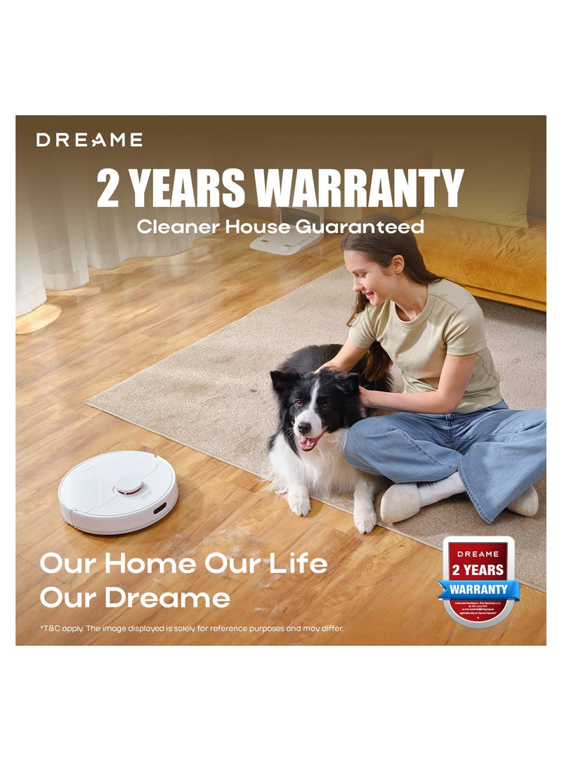 Dreame L10 Pro 2-in-1 Robot Vacuum Cleaner And Mop, Lidar Robotic Vacuum With Superb Navigation And High Precision 3D, 4-Stage Cleaning, Multi-Level Mapping With 2 Year Warranty 46 W RLS5L-W WHITE