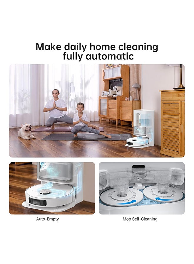 L10s Ultra Robot Vacuum Cleaner and Mop with Self-Cleaning Station (Automatic Dust Collection, Mops Cleaning) 3D Obstacle Detection, 210m Suction 5300Pa, WiFi/APP/Alexa, 2 Year Warranty 3.5 L 75 W RLS6LADC White