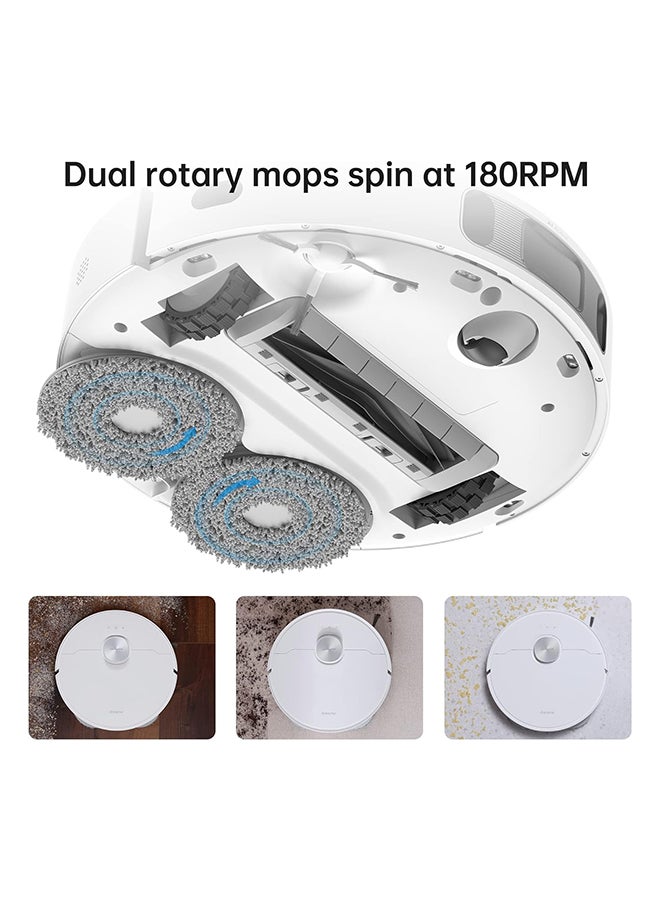 L10s Ultra Robot Vacuum Cleaner and Mop with Self-Cleaning Station (Automatic Dust Collection, Mops Cleaning) 3D Obstacle Detection, 210m Suction 5300Pa, WiFi/APP/Alexa, 2 Year Warranty 3.5 L 75 W RLS6LADC White