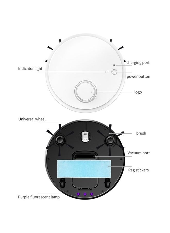 BOWAI OB12 Household Intelligent USB Charging Sweeping Robot (White)