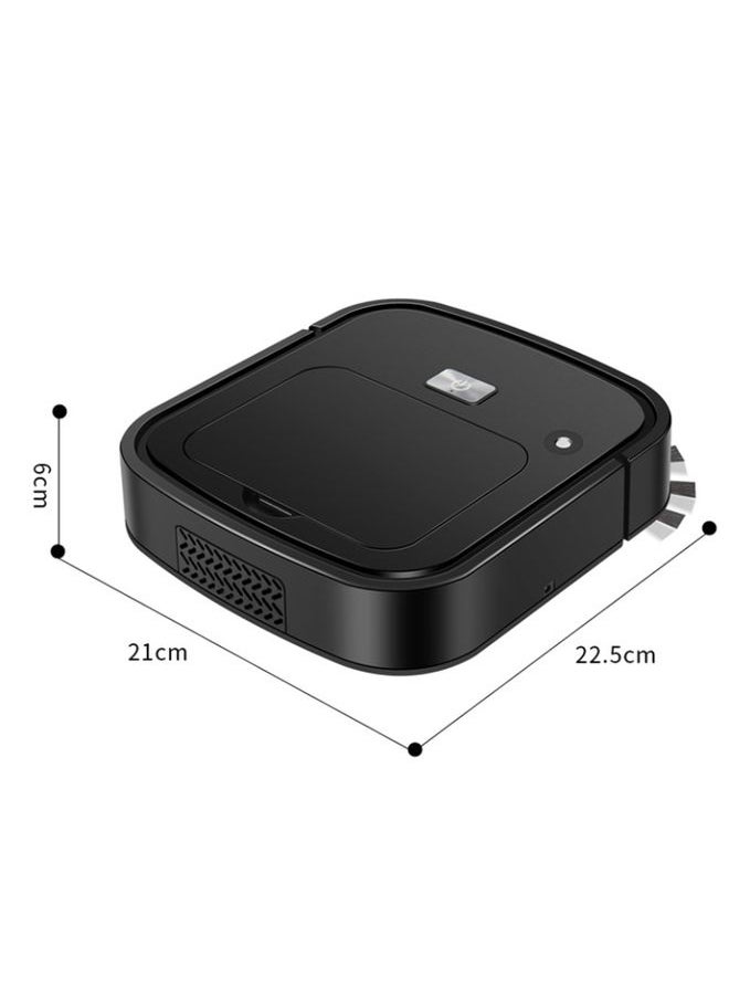 3 in 1 Smart USB Charging Sweeping Machine, Specification: Cool Black