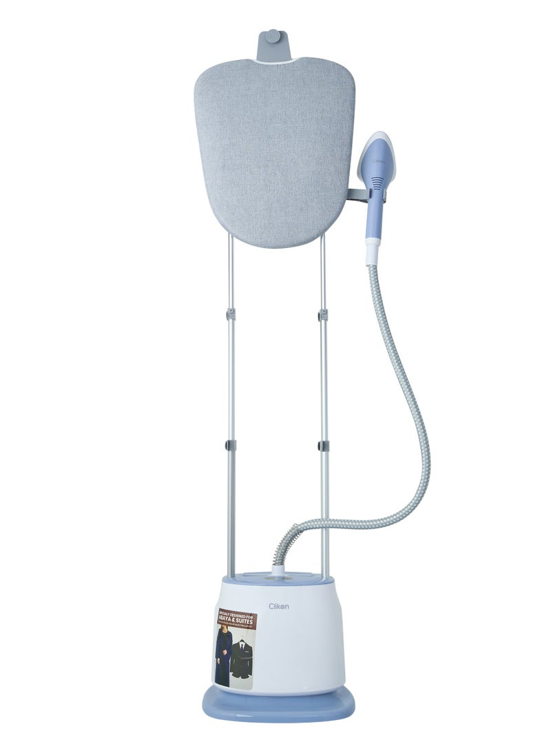 Premium Garment Steamer, 1580 Vertical Steamer | Portable, Fast Heat Clothes Steamer, Large Water Tank | Perfect For All Types Of Clothes 1.6 L 1580 W CK4048 White/blue