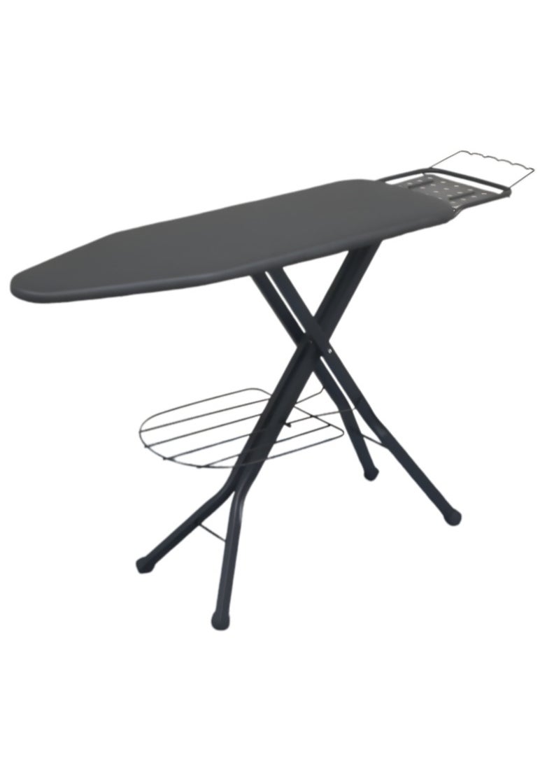 Ironing Board Compact Iron Board with Iron Rest and Hanger & Extra Thick Cover Folding Heavy Duty Ironing Board