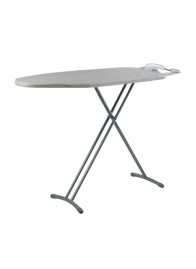 Magnus Ironing Board With Cotton Cover And 7-Level Height Adjustment Sturdy And Adjustable Ideal For Comfortable Ironing Space-Saving Design For Home Or Office Use 110X33X78Cm Grey