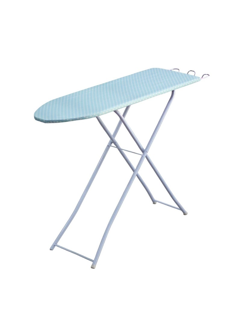 Clean and Care Ironing Board Size A 110cm x 30cm Strong Board 4 Adjustable Heights Iron Durable Stand High Quality Cushion Foldable Space saving Black Checked