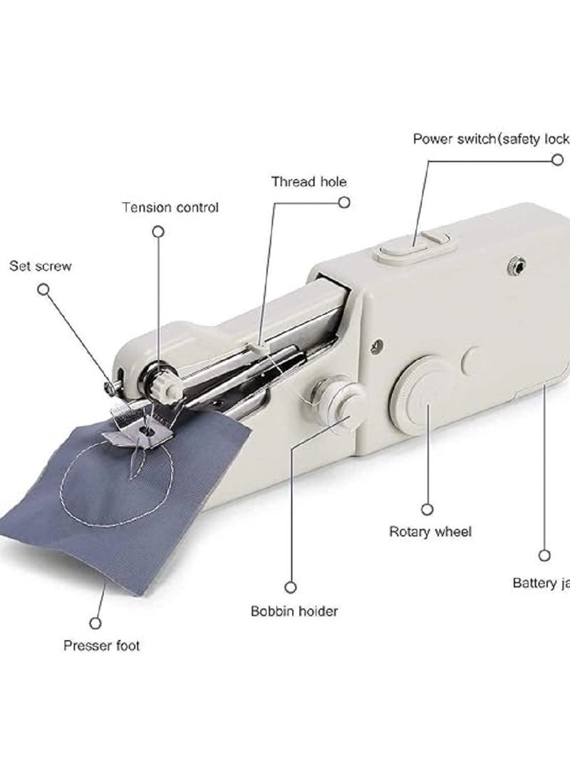 Portable Electric Hand Stitching Small Sewing Machine Pieces (Battery Not Include)