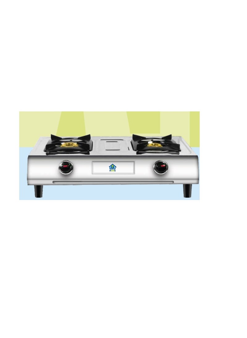 Ss 2 Burners Butterfly Gas Stove M home, Gas Stove, 2 burners, Efficient to Use, Stainless Steel