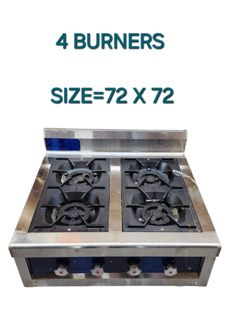 Commercial Gas Cooking Stove Outdoor Kitchen Free Standing Stove 4 High Power Burner