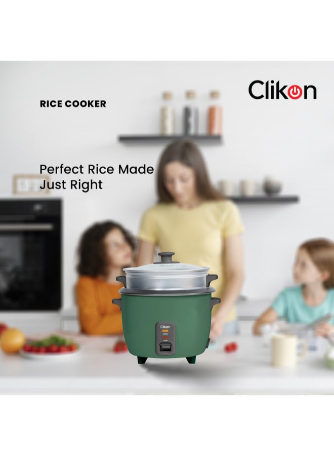 Electric Rice Cooker With Non-Stick Inner Pot 1.8 L 700 W CK2703 Green/Silver