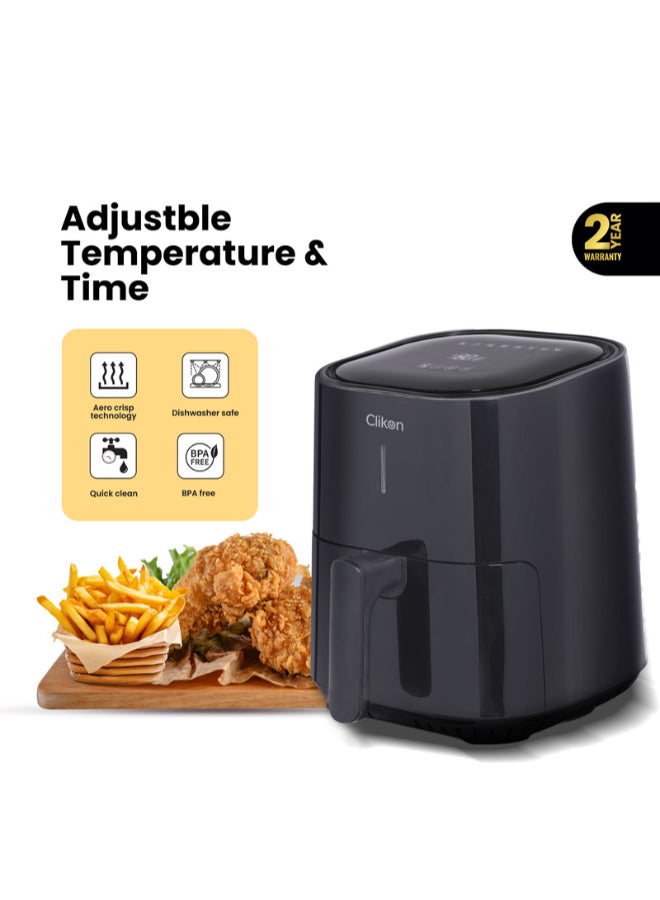 Air Fryer With 4L Non-Stick Container Basket and Dishwasher Safe Basket 4 L 1400 W CK352 Black