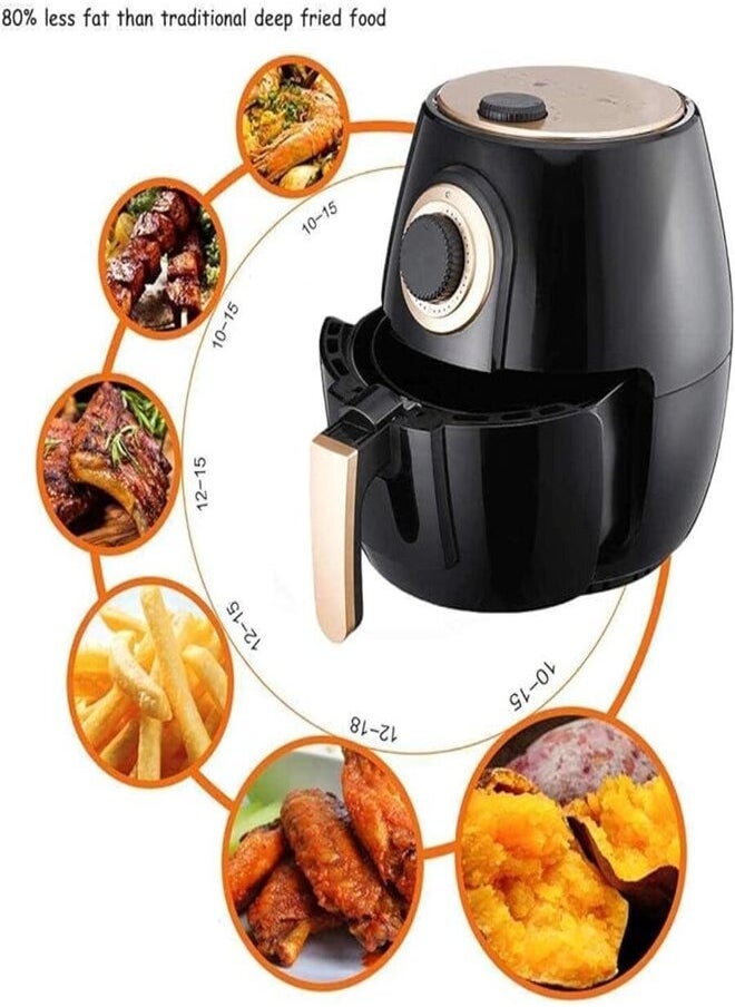 Air Fryer Rapid Air Circulation System with 6.5L + 4.5L Basket, Timer and Adjustable Temperature Control Electric Oven for Healthy Oil Free Cooking Machine