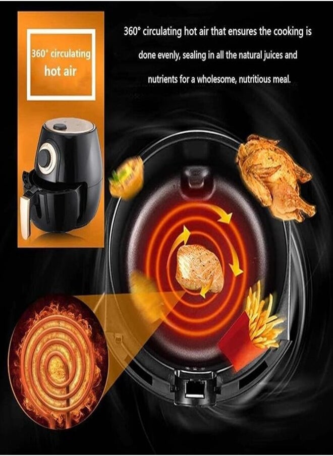 Air Fryer Rapid Air Circulation System with 6.5L + 4.5L Basket, Timer and Adjustable Temperature Control Electric Oven for Healthy Oil Free Cooking Machine