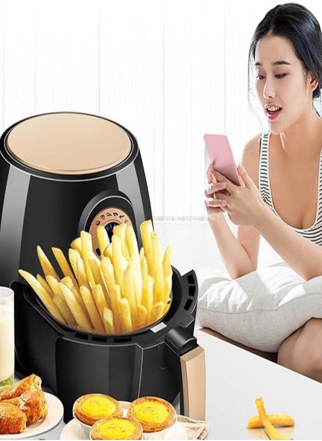 Air Fryer Rapid Air Circulation System with 6.5L + 4.5L Basket, LED Display Adjustable Timer and Temperature Control Electric Oven for Healthy Oil Free Cooking Machine