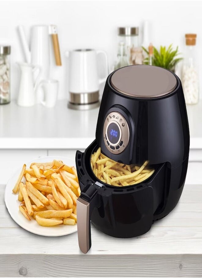 Air Fryer Rapid Air Circulation System with 6.5L + 4.5L Basket, LED Display Adjustable Timer and Temperature Control Electric Oven for Healthy Oil Free Cooking Machine