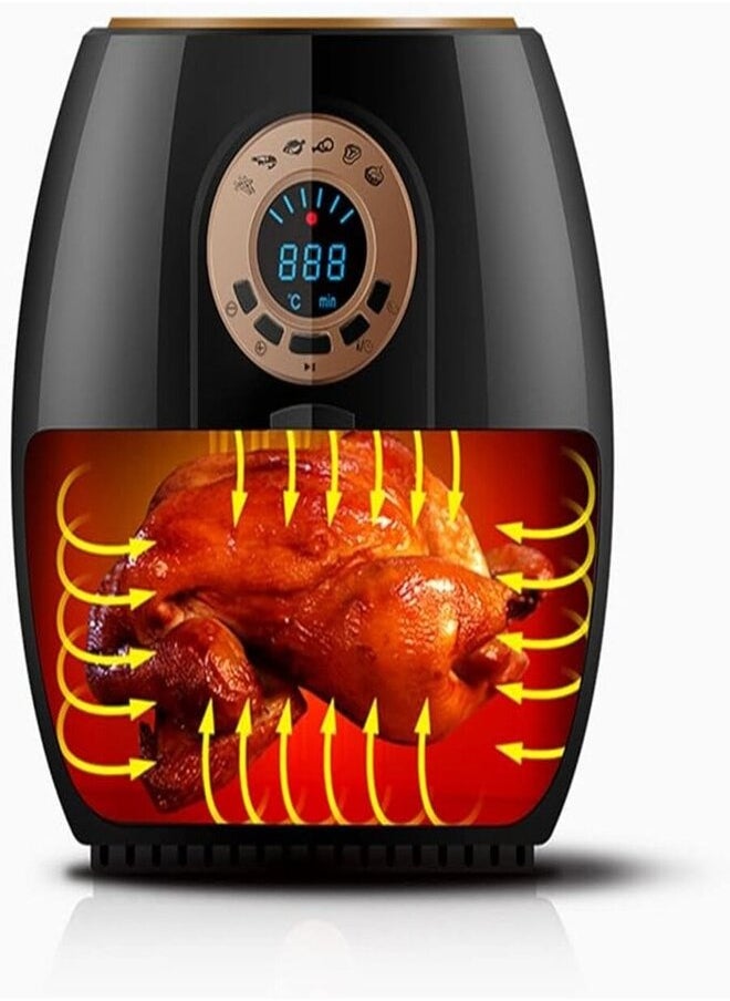 Air Fryer Rapid Air Circulation System with 6.5L + 4.5L Basket, LED Display Adjustable Timer and Temperature Control Electric Oven for Healthy Oil Free Cooking Machine