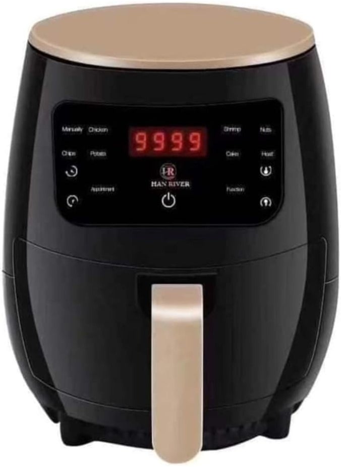 Air Fryer, 6L Non-Stick Basket, 1400W Digital Control, Preheat Function, Stainless Steel Oven - Black 1800W, 5.6L, 7 Presets, Rapid Air Technology, LED Display - Ideal for Frying, Grilling, Roasting,