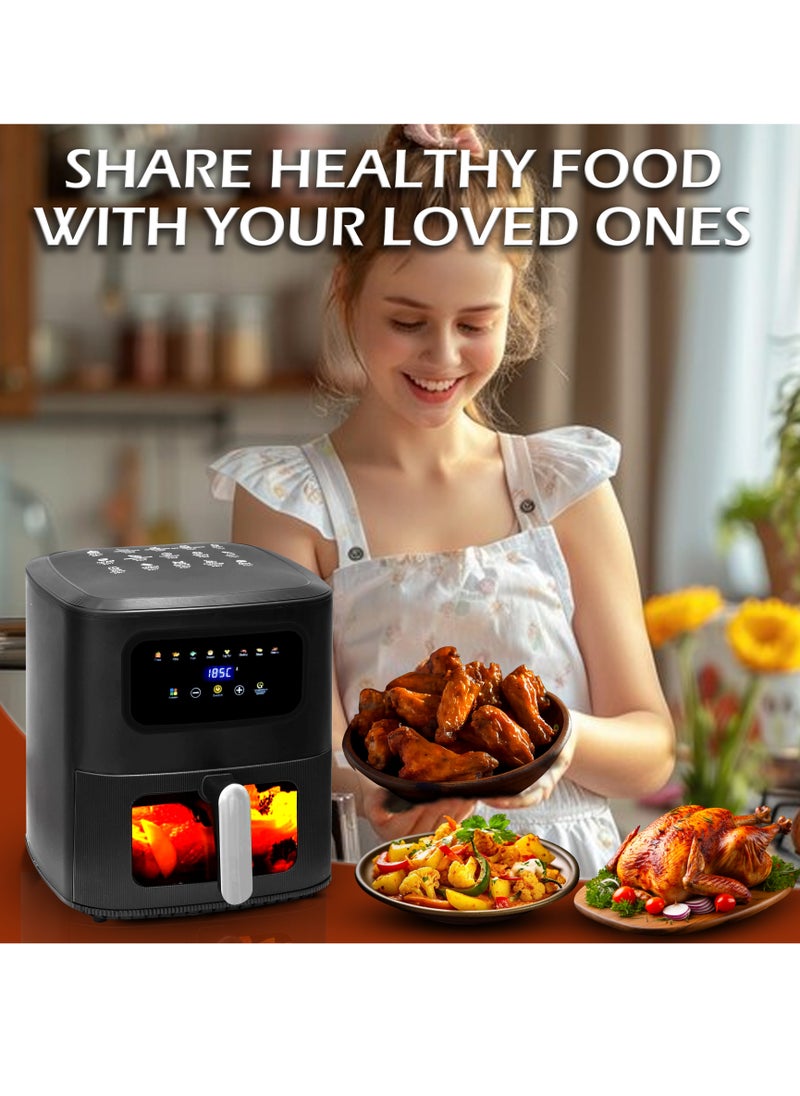 Airfryer 8L – Non-Stick bucket & Digital Temperature Control – The smart fryer Ideal for Frying, Grilling, Roasting, Baking, & Toasting Vegetables, French Fries, Chicken, Meat, and Fish