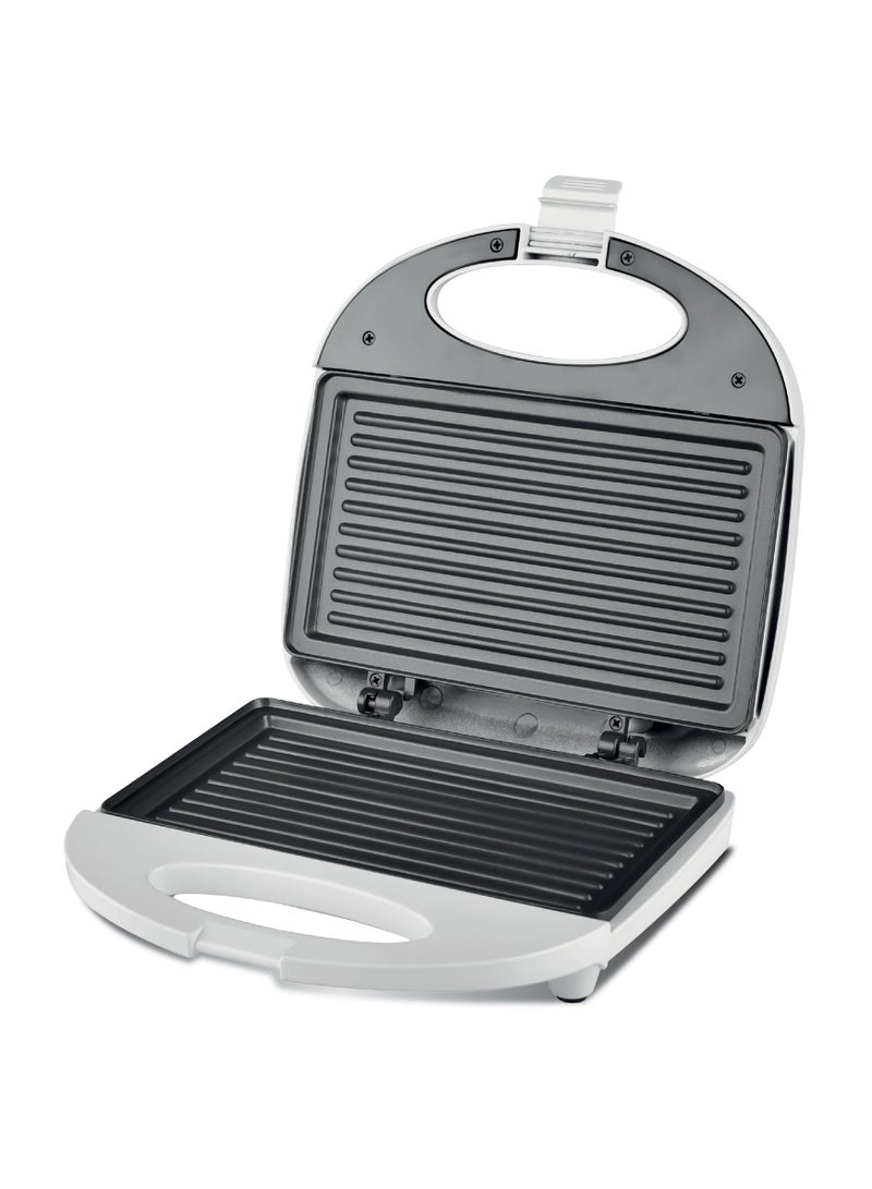 2 Slice Sandwich Maker And Grill Heater With Non Stick Coating 750 W CK2446 White