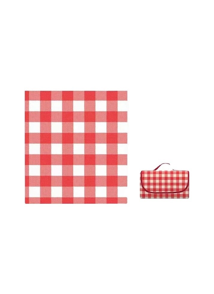 Extreme Experience Thickened Waterproof Picnic Mat-Red Colour:White - Red Sizes:150 x 200 cm