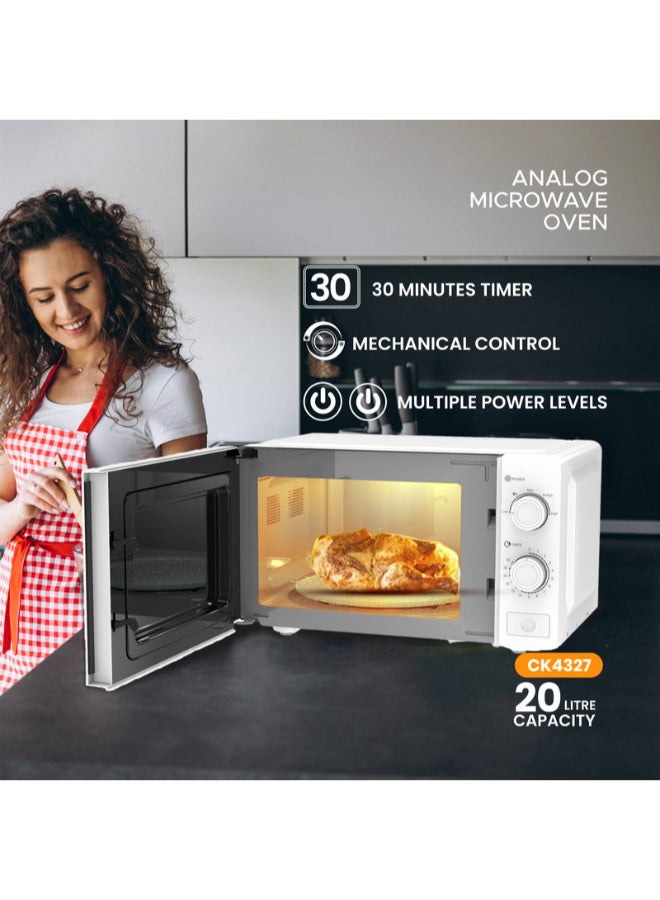 Microwave Oven With 5 Power Levels And 35 Minute Timer 20 L 700 W CK4327 White