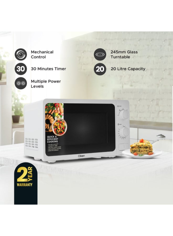 Microwave Oven With 5 Power Levels And 35 Minute Timer 20 L 700 W CK4327 White