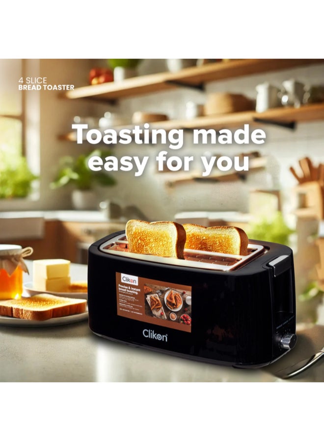 4-Slice Cool Touch Bread Toaster 1200 W CK2459 Black