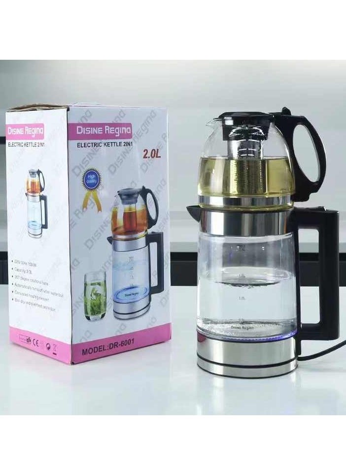 DISINE REGINA Household Appliances Kitchen Letter kettle high borosilicate glass electric kettle can quickly boil water.