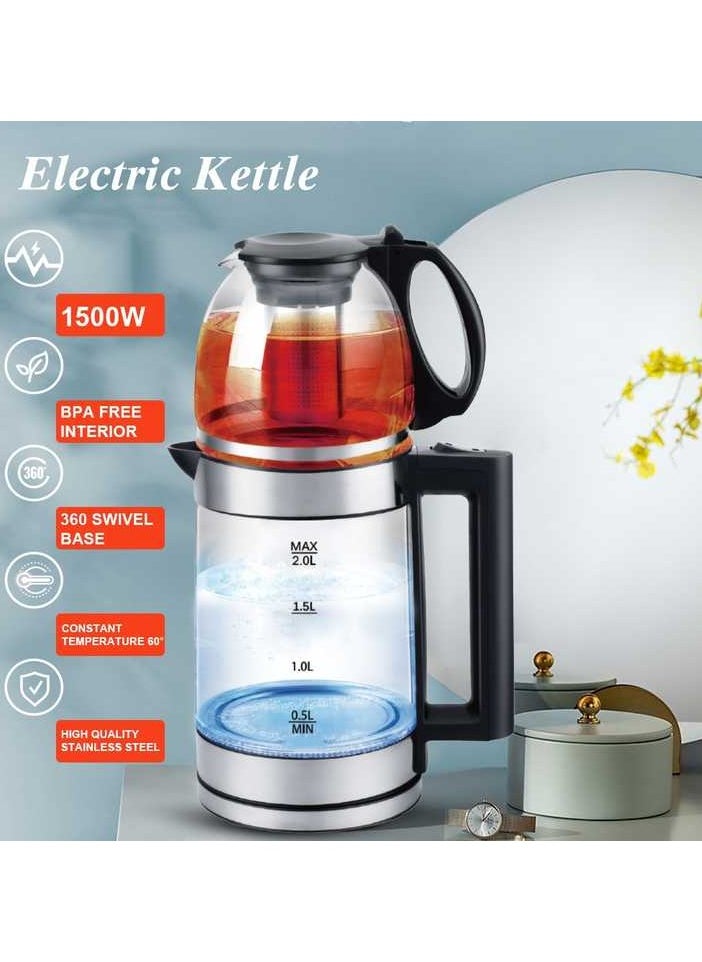 DISINE REGINA Household Appliances Kitchen Letter kettle high borosilicate glass electric kettle can quickly boil water.