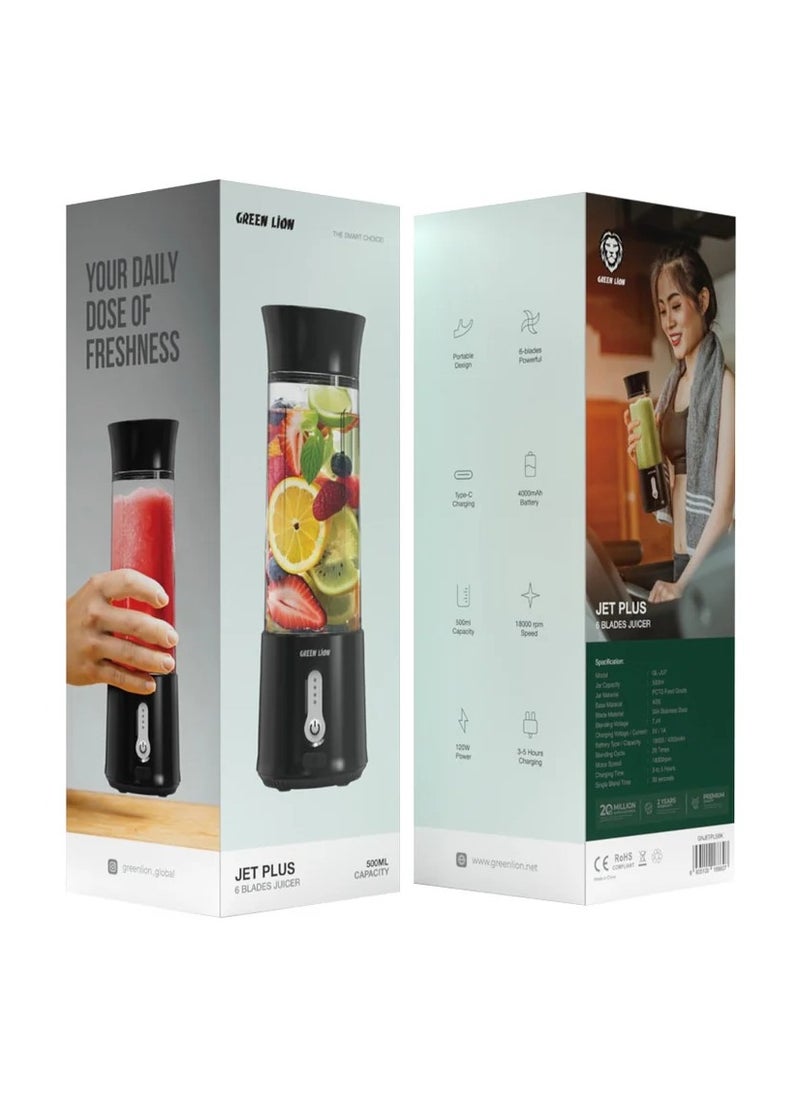 Green Lion Jet Plus Six Blades Juicer, 120W Power, 4000mAh Battery