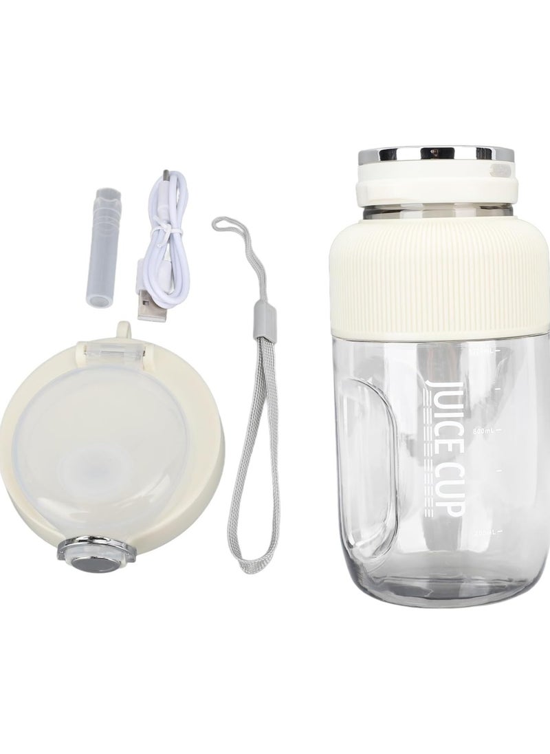 Portable Blender Cup, 1.2L Electric USB Juicer Blender with Dual Bottle, Ideal for Shakes and Smoothies, Light