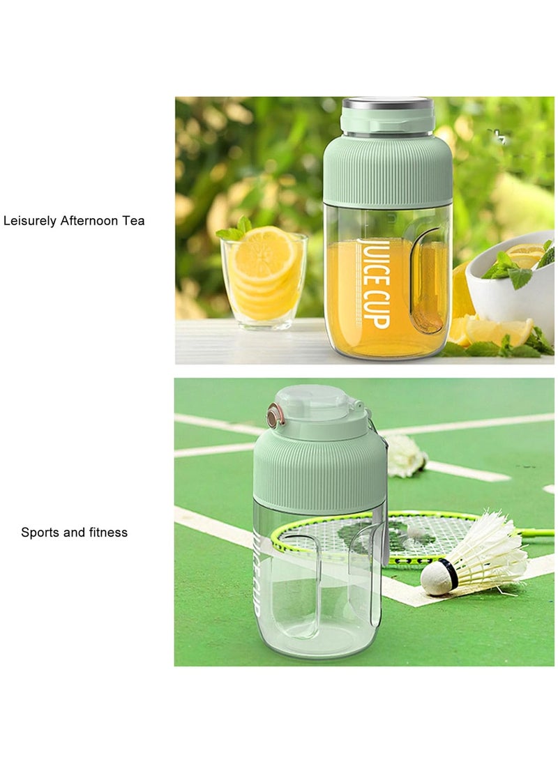 Portable Blender Cup, 1.2L Electric USB Juicer Blender with Dual Bottle, Ideal for Shakes and Smoothies, Light