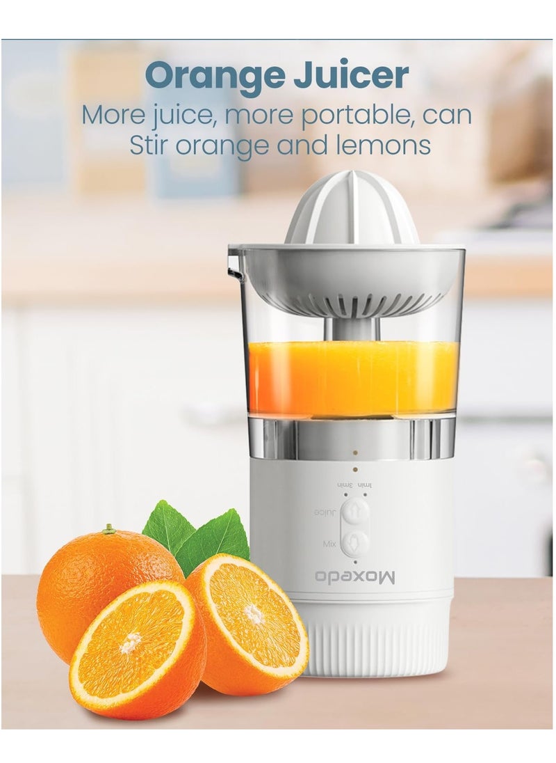 Moxedo 3 in 1 Portable Juicer Blender USB Rechargeable 4 Stainless Steel Blades BPA Free Material Mini Blender Smoothie Maker Lemon Orange Juicer